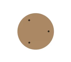 Nuura baldakin til 3 pendler, nordic guld