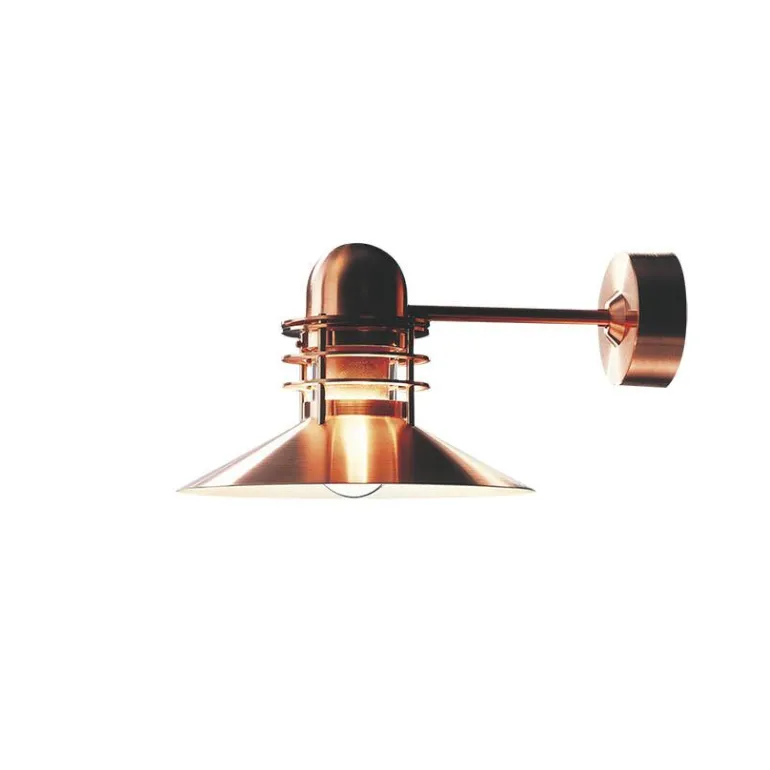 Nyhavn Udendørs væglampe, børstet kobber