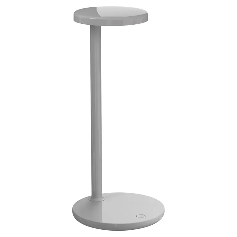 Oblique bordlampe, blank grå