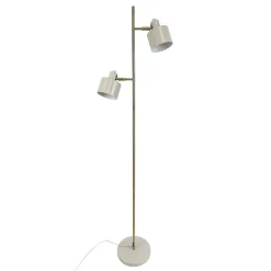 Ocean gulvlampe, beige/messing