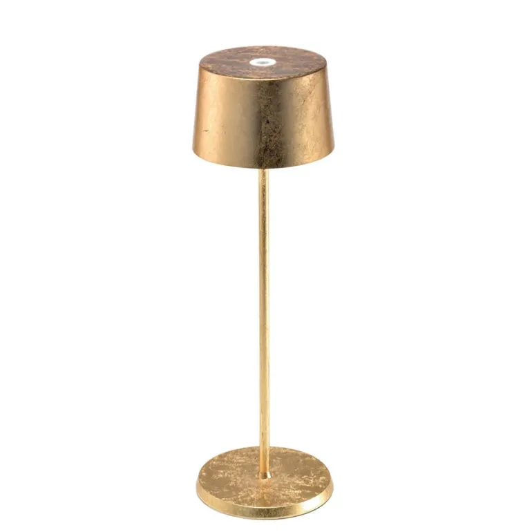 Olivia batterilampe / bordlampe, antik guld