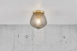 Orbiform loftlampe E27, røgfarvet