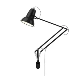 Original 1227 Giant vægmonteret lampe, blank sort