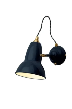 Original 1227 væglampe, messing/blå