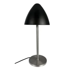 Oulu bordlampe, sort/børstet stål