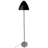 Oulu gulvlampe, sort/børstet stål