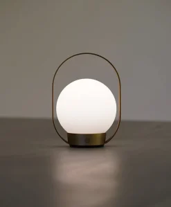 Palla T1 batterilampe / bordlampe, bruneret messing