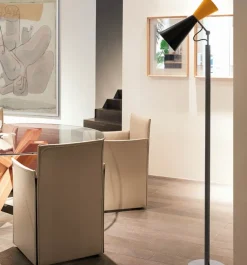 Parliament gulvlampe, sort/gul