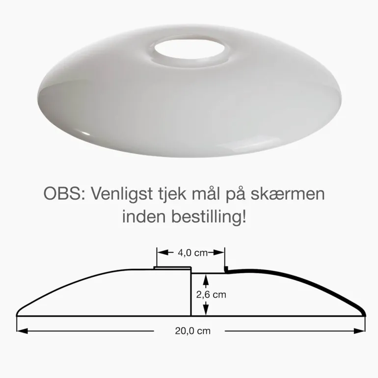 PH 2/1 glas overskærm t/pendel