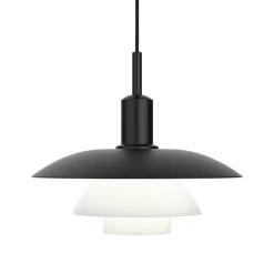 PH 5/5 LED pendel, metal sort/glas