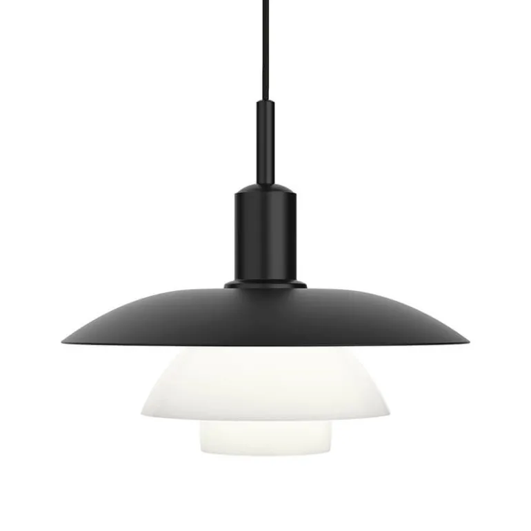 PH 5/5 LED pendel, metal sort/glas