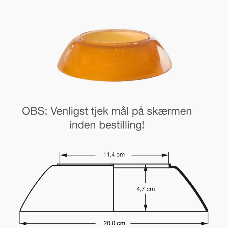 PH 3½-3 mellemskærm, ravfarvet glas