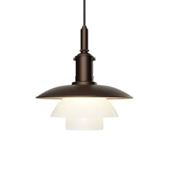 PH 3/3 pendel, aged brass/opal