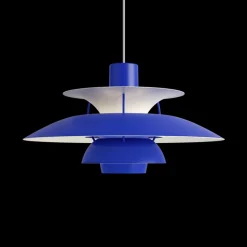 PH 5 pendel, monokrom blå