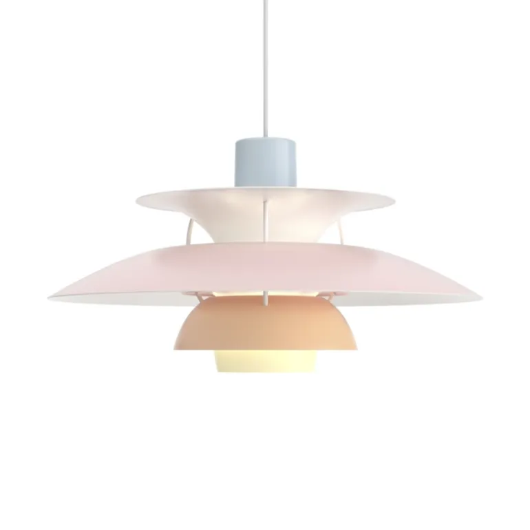 PH 5 pendel, pastel blå/rosa/peach