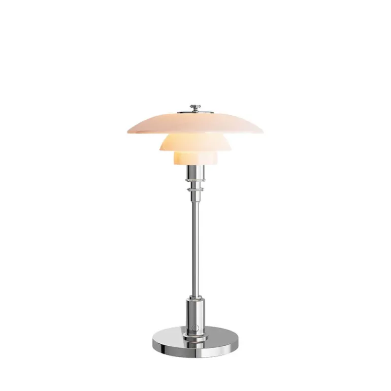 PH 2/1 Portable bordlampe / batterilampe, krom