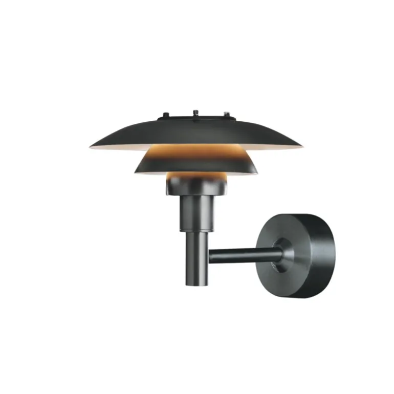 PH 3-2½ udendørs væglampe, sort