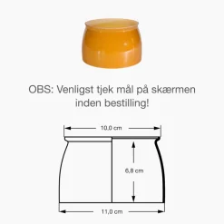 PH 3½-3 underskærm, ravfarvet glas