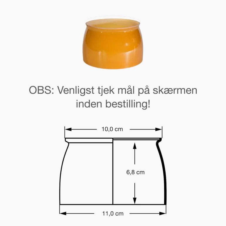 PH 3½-3 underskærm, ravfarvet glas