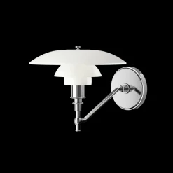 PH 3/2 væglampe u/afbryder, hvid opal