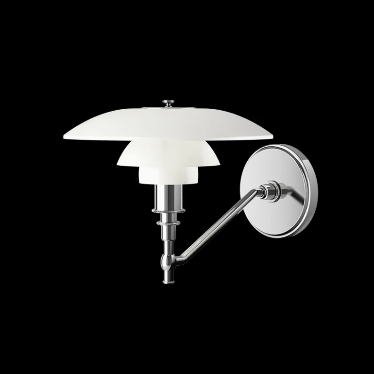 PH 3/2 væglampe u/afbryder, hvid opal