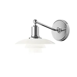 PH 2/1 væglampe u/afbryder, hvid opal