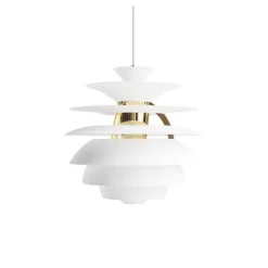 PH Snowball pendel, soft white/messing
