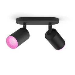 Philips Hue Fugato White and Color Ambiance dobbelt spot, sort