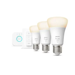 Philips Hue White startsæt 9,5W LED E27 (3-sæt)