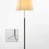 Pie de salón Gulvlampe G1 beige pergament/krom