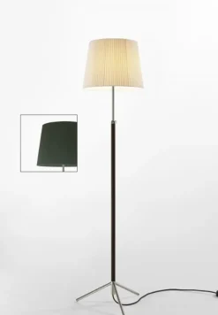 Pie de salón Gulvlampe G3 grøn/krom