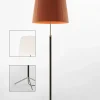 Pie de salón Gulvlampe G1 hvid/krom