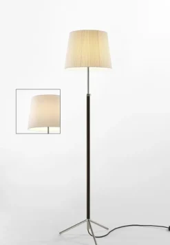 Pie de salón Gulvlampe G3 hvid/krom