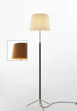 Pie de salón Gulvlampe G3 sennep/krom