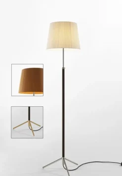 Pie de salón Gulvlampe G3 sennep/messing