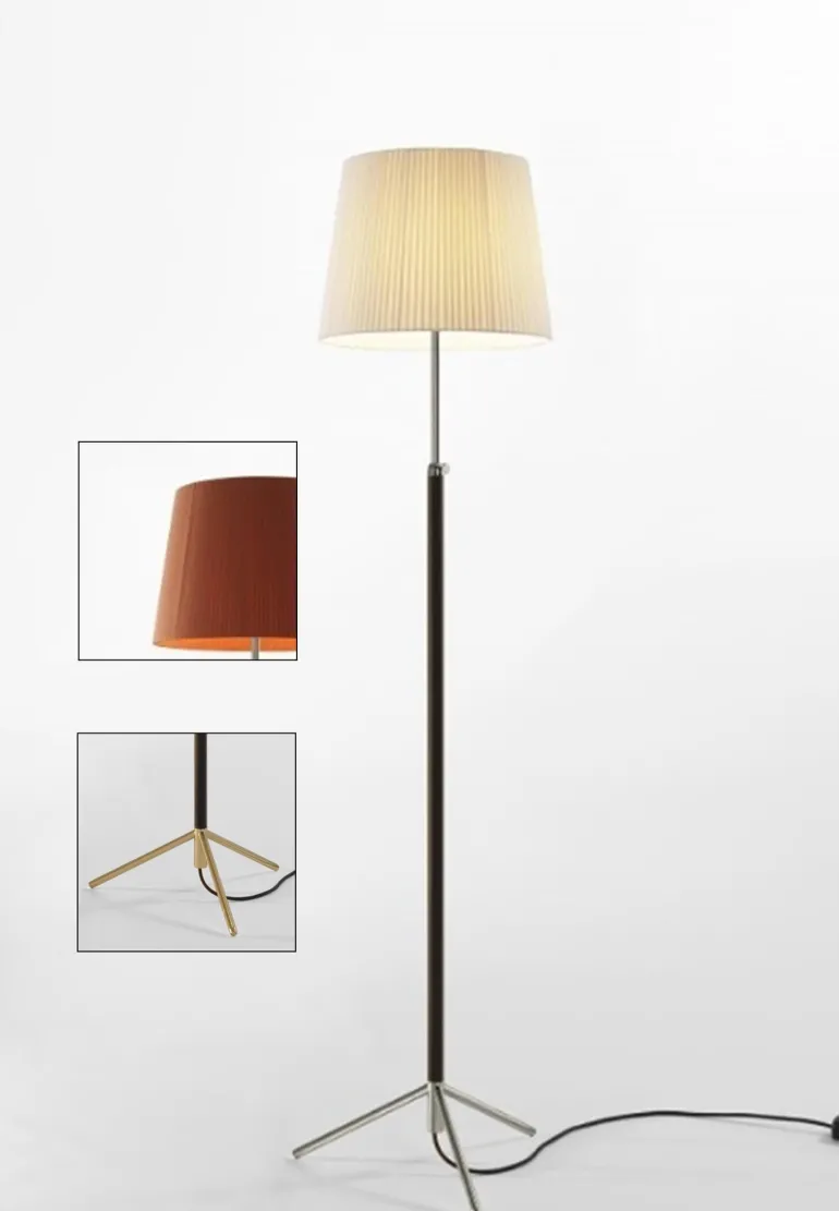 Pie de salón Gulvlampe G3 terracotta/messing