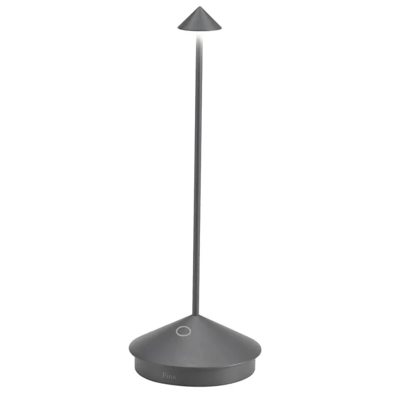 Pina batterilampe / bordlampe, mørkegrå