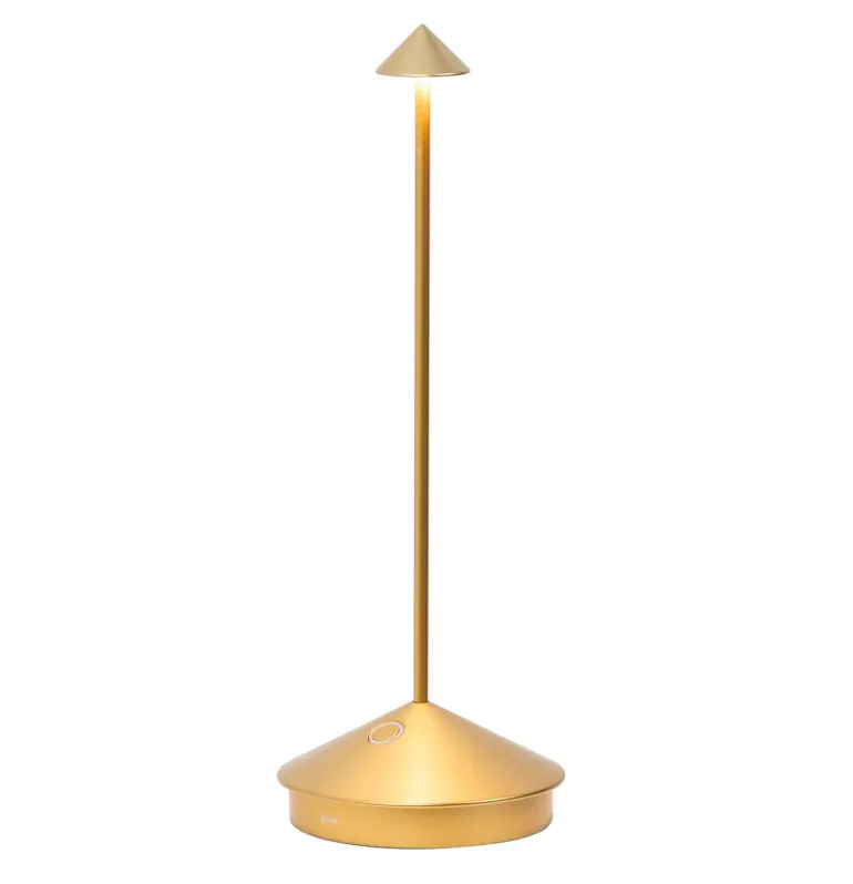 Pina batterilampe / bordlampe, guld