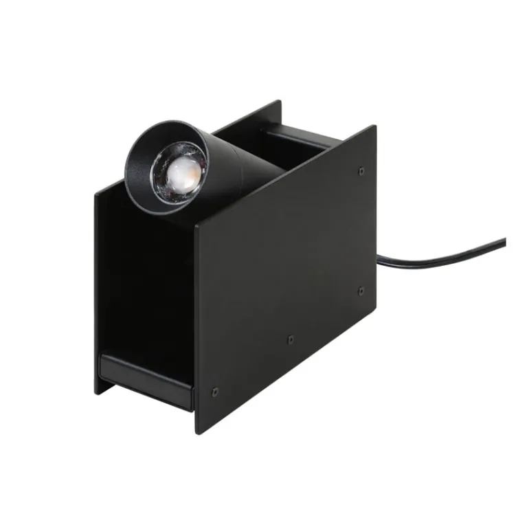 Plint gulvlampe / spot 2700K, sort