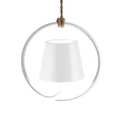 Poldina batterilampe / pendel, hvid