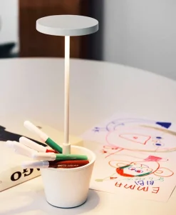 Poldina Reverso batterilampe / bordlampe, hvid