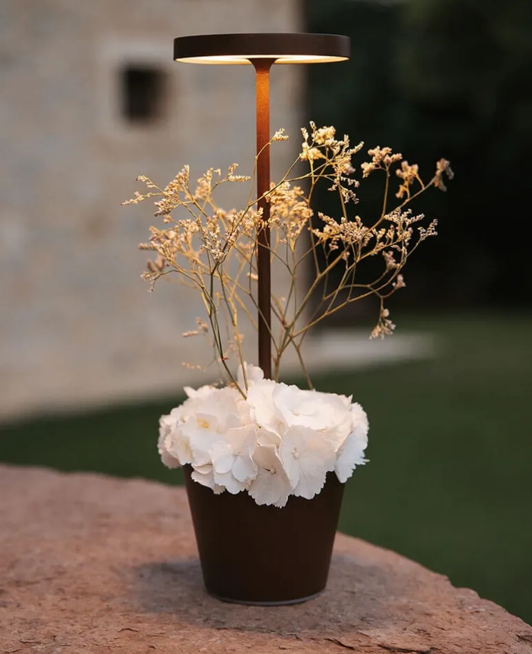 Poldina Reverso batterilampe / bordlampe, corten