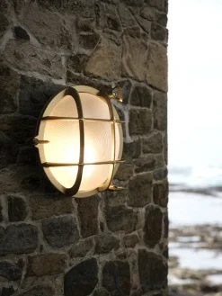 Polperro væglampe, messing