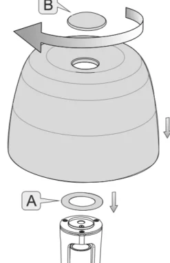 Reservedel: Lumiere Piccola, metalknop til top af skærm