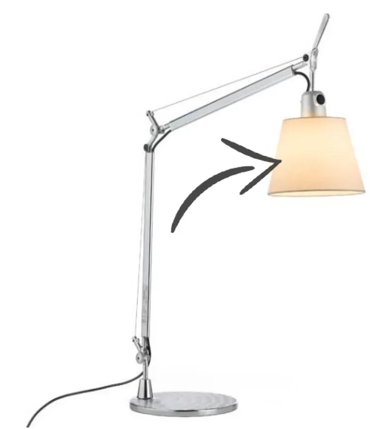 Reservedel: Skærm Ø18, Pergament - til Artemide Tolomeo Basculante