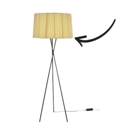 Reservedel: Skærm til Tripode G5 gulvlampe, natur