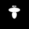 Rizzatto 42 loftlampe, satin sølv/opal