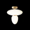 Rizzatto 42 loftlampe, satin brass/opal