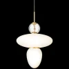 Rizzatto 43 pendel, satin brass/opal