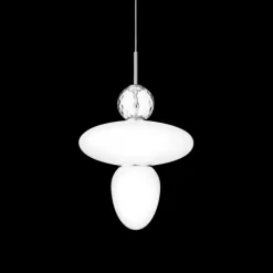 Rizzatto 43 pendel, satin sølv/opal